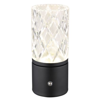 Globo - LED Димируема сензорна настолна лампа LED/2,5W/3,7V 2700K/4000K/6500K 1800 mAh USB черен