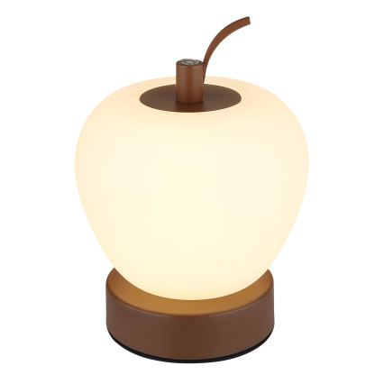 Globo - LED регулируема настолна лампа с докосване LED/2W/3,7V 2700K/4000K/6500K 1200 mAh USB кафява