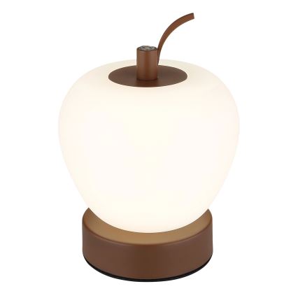 Globo - LED регулируема настолна лампа с докосване LED/2W/3,7V 2700K/4000K/6500K 1200 mAh USB кафява