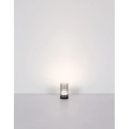 Globo - LED Екстериорна димируема акумулаторна сензорна настолна лампа LED/2W/3,7V 2700/4000/6500K 1200mAh IP44 сив