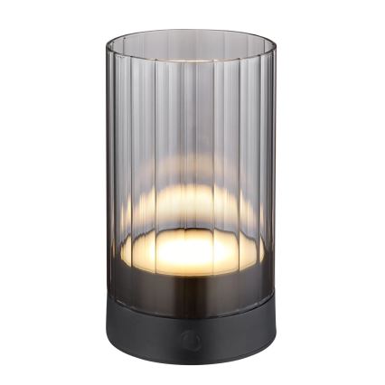 Globo - LED Екстериорна димируема акумулаторна сензорна настолна лампа LED/2W/3,7V 2700/4000/6500K 1200mAh IP44 сив