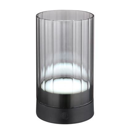 Globo - LED Екстериорна димируема акумулаторна сензорна настолна лампа LED/2W/3,7V 2700/4000/6500K 1200mAh IP44 сив