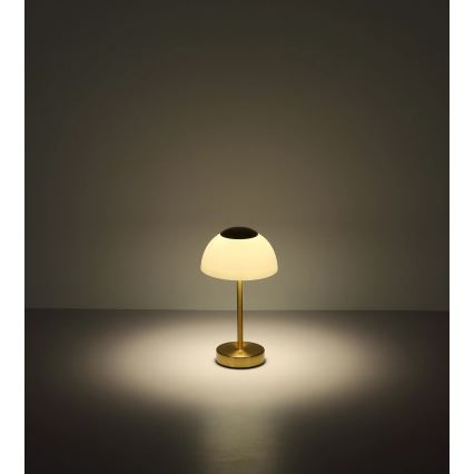 Globo - LED Димируема акумулаторна настолна лампа LED/2,5W/5V 1800mAh 2700K/4000K/6500K месинг