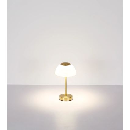 Globo - LED Димируема акумулаторна настолна лампа LED/2,5W/5V 1800mAh 2700K/4000K/6500K месинг
