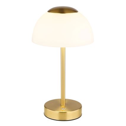 Globo - LED Димируема акумулаторна настолна лампа LED/2,5W/5V 1800mAh 2700K/4000K/6500K месинг
