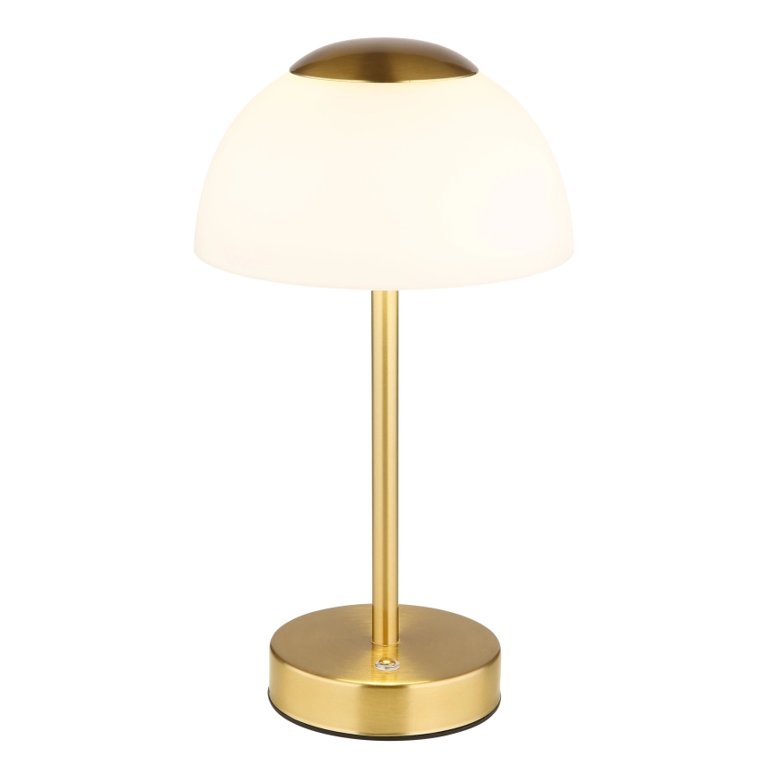 Globo - LED Димируема акумулаторна настолна лампа LED/2,5W/5V 1800mAh 2700K/4000K/6500K месинг