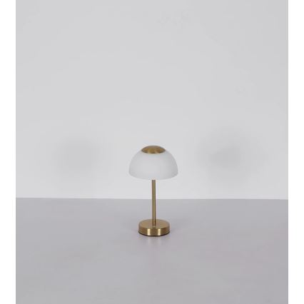 Globo - LED димируема презареждаема настолна лампа LED/2,5W/5V 1800 mAh 2700K/4000K/6500K месинг