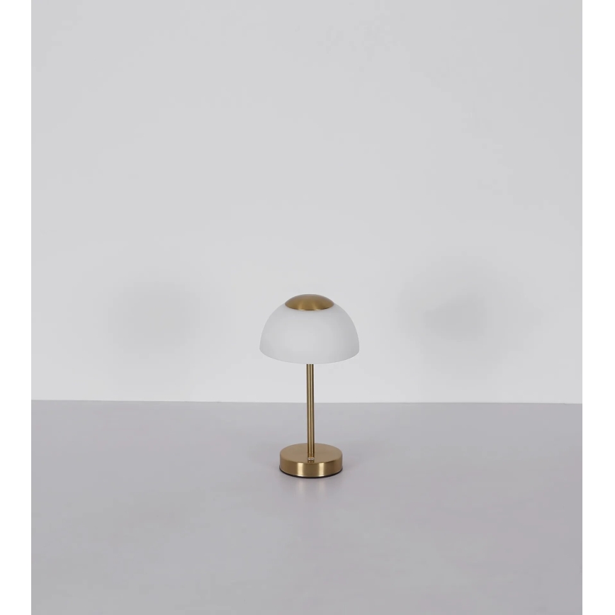 Globo - LED димируема презареждаема настолна лампа LED/2,5W/5V 1800 mAh 2700K/4000K/6500K месинг