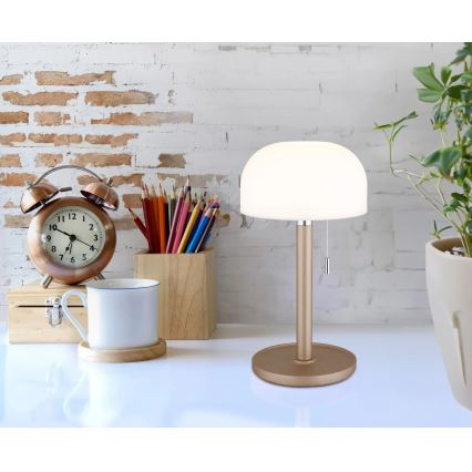 Globo - LED Акумулаторен настолна лампа LED/1,5W/3,7V 3000/4200/6000K 1800mAh кафяв