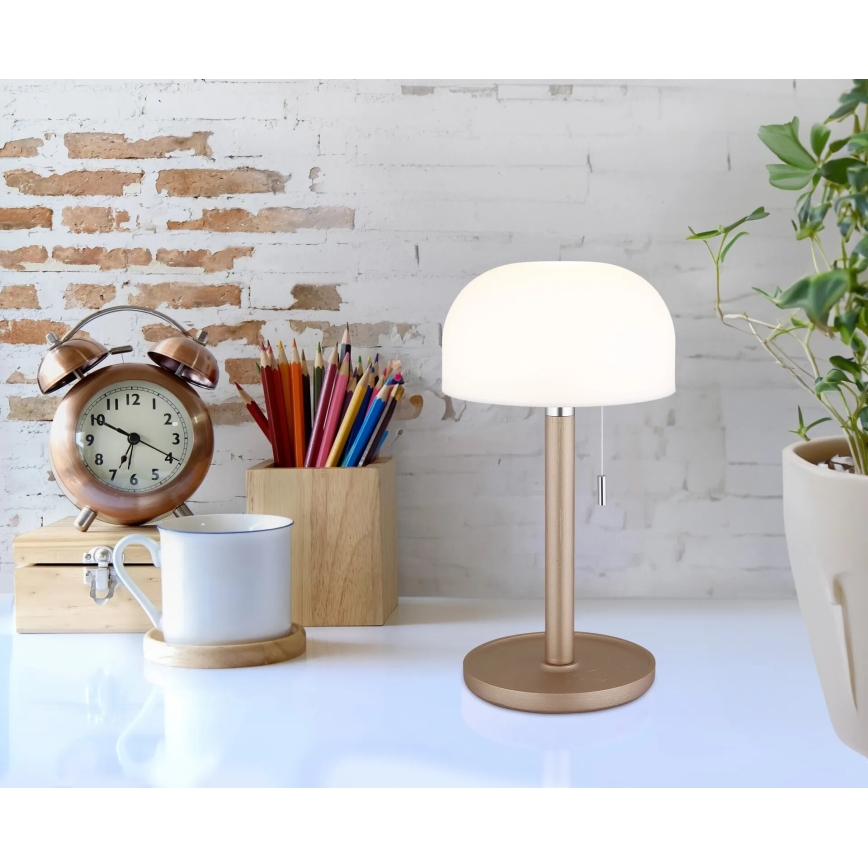 Globo - LED Акумулаторен настолна лампа LED/1,5W/3,7V 3000/4200/6000K 1800mAh кафяв
