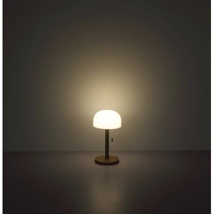 Globo - LED Акумулаторен настолна лампа LED/1,5W/3,7V 3000/4200/6000K 1800mAh кафяв