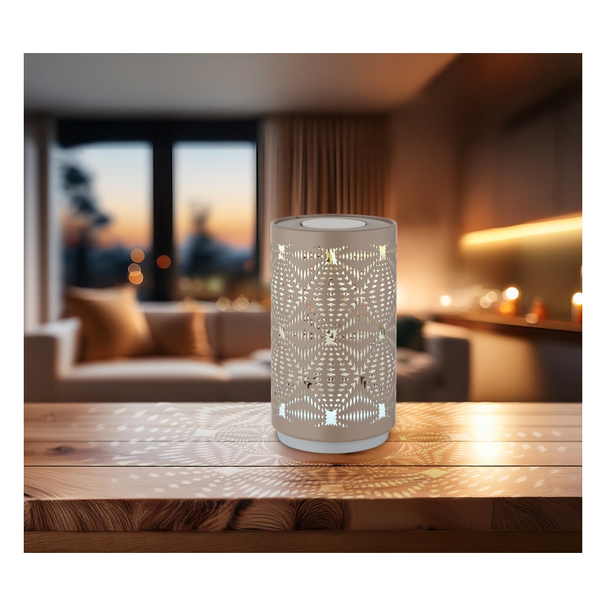 Globo - LED RGB докосваема презареждаща се настолна лампа LED/1W/5V 500 mAh кафява