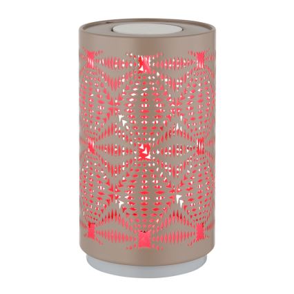 Globo - LED RGB Сензорен акумулаторен настолна лампа LED/1W/5V 500 mAh кафяв