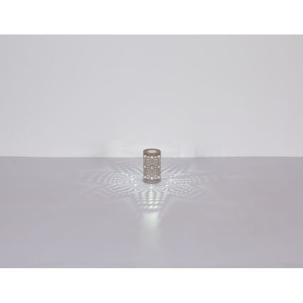 Globo - LED RGB Сензорен акумулаторен настолна лампа LED/1W/5V 500 mAh кафяв