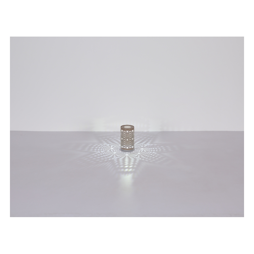 Globo - LED RGB Сензорен акумулаторен настолна лампа LED/1W/5V 500 mAh кафяв