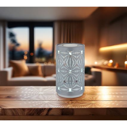 Globo - LED RGB Сензорен акумулаторен настолна лампа LED/1W/5V 500 mAh сив