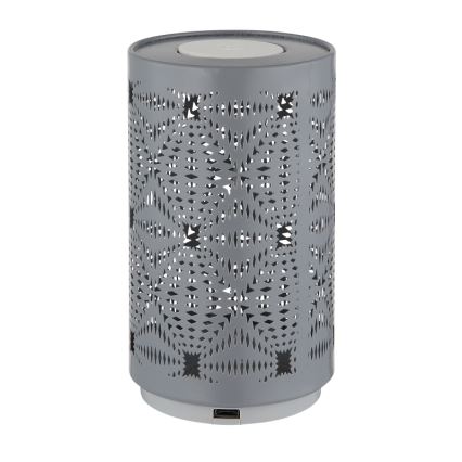 Globo - LED RGB Сензорен акумулаторен настолна лампа LED/1W/5V 500 mAh сив