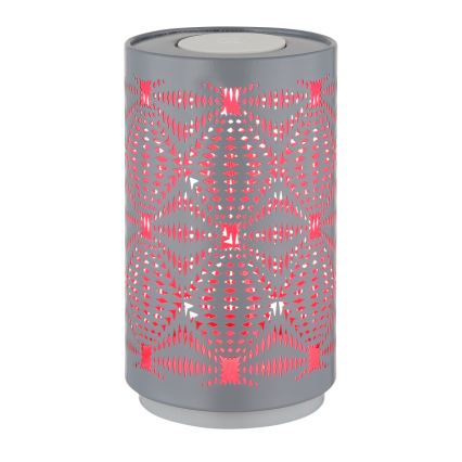 Globo - LED RGB Сензорен акумулаторен настолна лампа LED/1W/5V 500 mAh сив