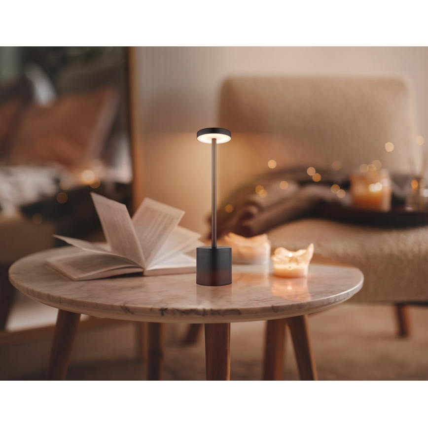 Globo - LED регулируема настолна лампа с докосване LED/1,2W/3,7V 2000K/3500K/7000K 1200 mAh USB черна
