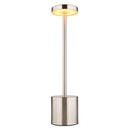 Globo - LED Димируема сензорна настолна лампа LED/1,2W/3,7V 2000K/3500K/7000K 1200 mAh USB матов хром
