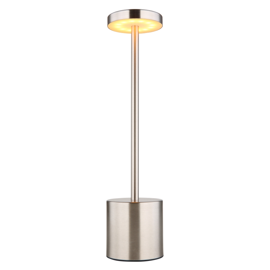 Globo - LED Димируема сензорна настолна лампа LED/1,2W/3,7V 2000K/3500K/7000K 1200 mAh USB матов хром