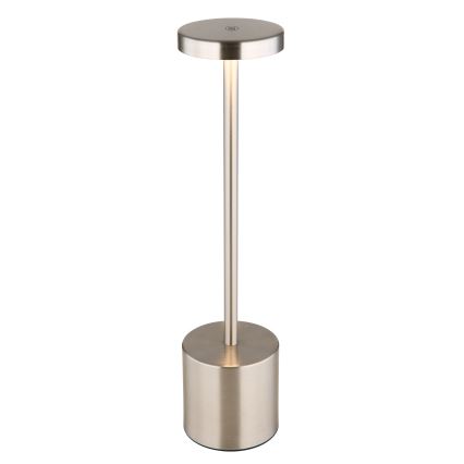 Globo - LED Димируема сензорна настолна лампа LED/1,2W/3,7V 2000K/3500K/7000K 1200 mAh USB матов хром