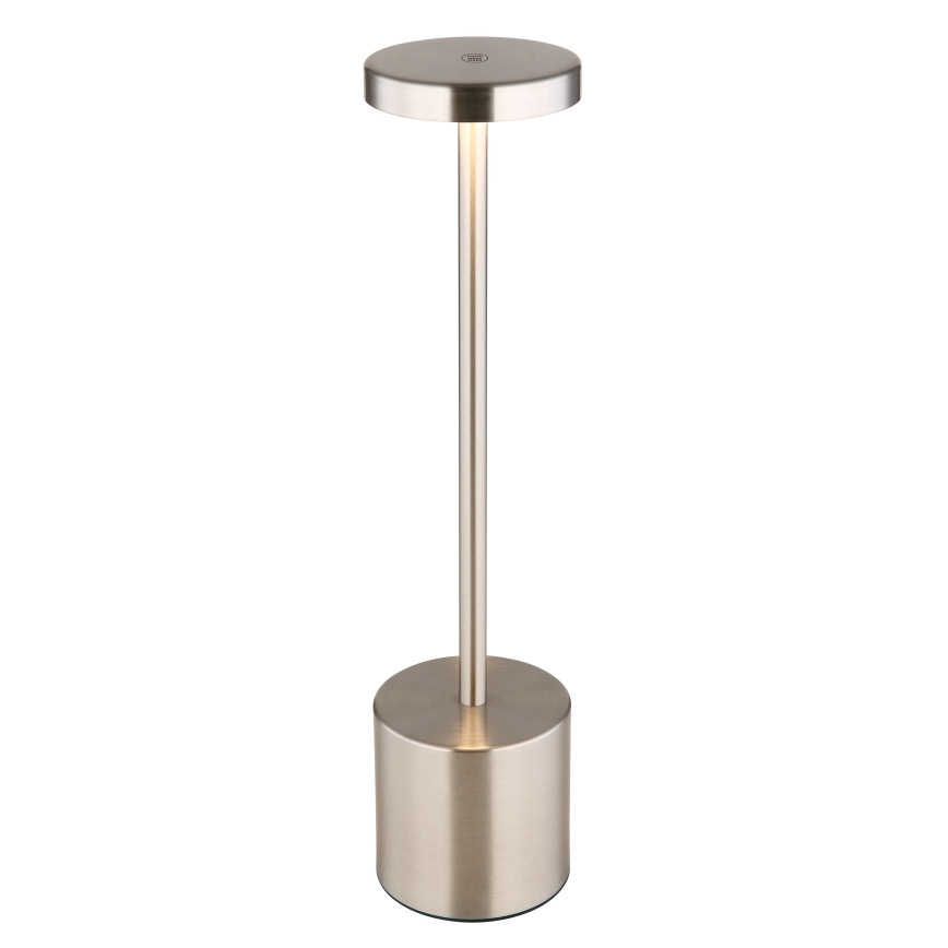 Globo - LED Димируема сензорна настолна лампа LED/1,2W/3,7V 2000K/3500K/7000K 1200 mAh USB матов хром
