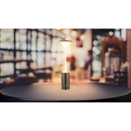 Globo - LED Димируема акумулаторна настолна сензорна лампа LED/1,2W/3,7V 3000K 1500mAh черен