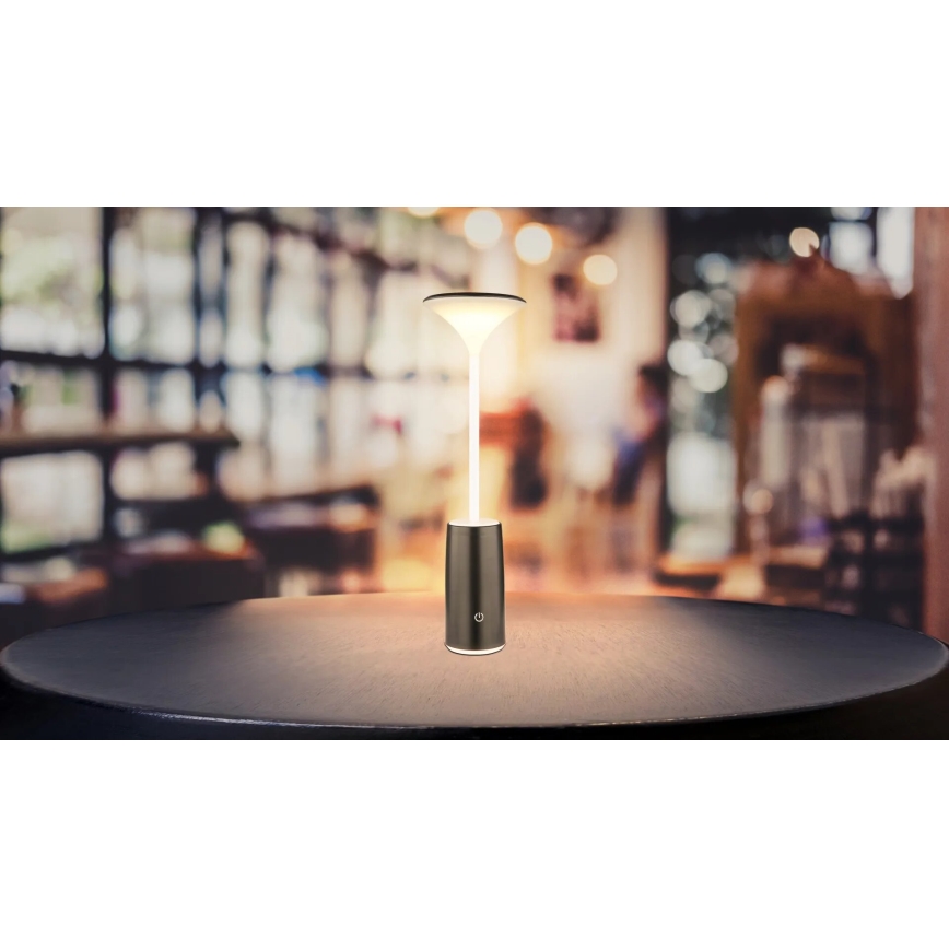 Globo - LED Димируема акумулаторна настолна сензорна лампа LED/1,2W/3,7V 3000K 1500mAh черен