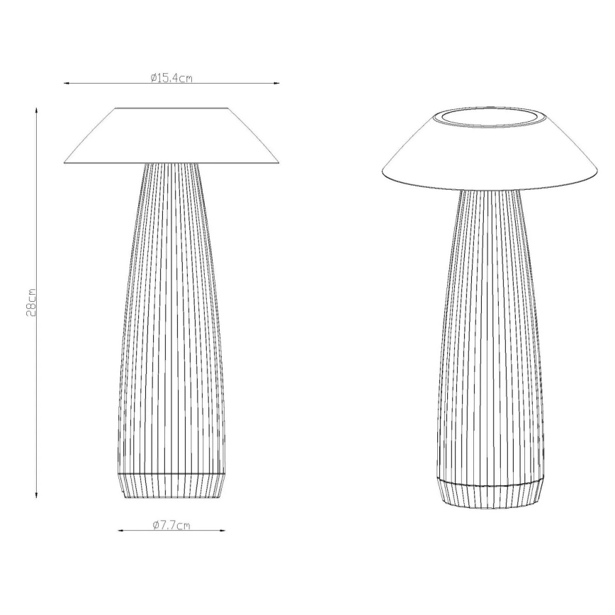 Globo - LED Димируема акумулаторна настолна сензорна лампа LED/1W/3,7V 3000K 1200mAh черен