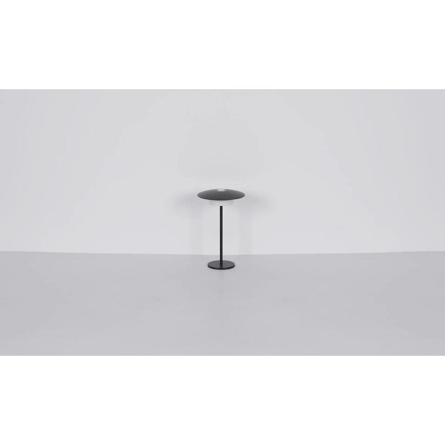 Globo - LED Екстериорна акумулаторна сензорна настолна лампа LED/3W/3,7V 1800/2700/3000K IP44 1800 mAh сив