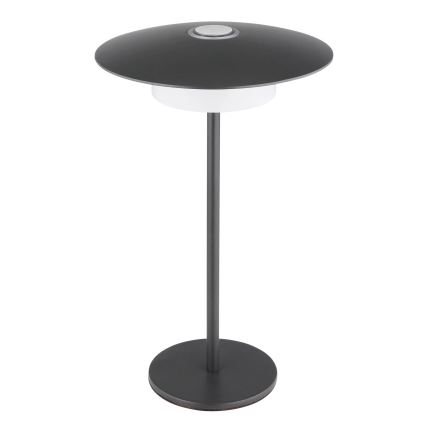 Globo - LED Екстериорна акумулаторна сензорна настолна лампа LED/3W/3,7V 1800/2700/3000K IP44 1800 mAh сив