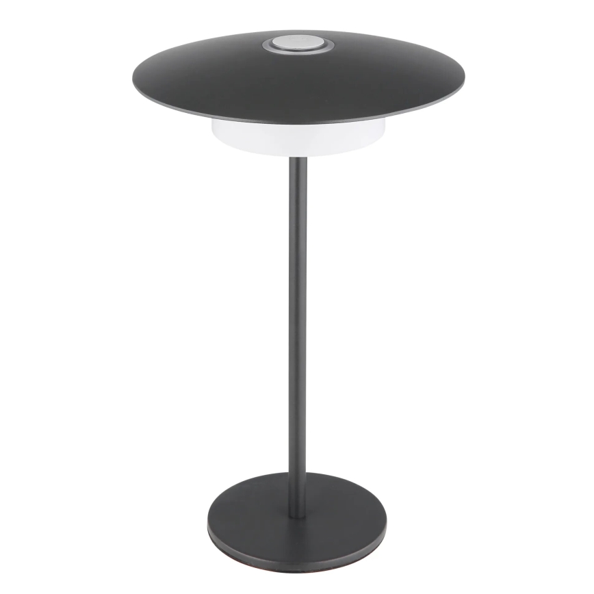 Globo - LED Екстериорна акумулаторна сензорна настолна лампа LED/3W/3,7V 1800/2700/3000K IP44 1800 mAh сив