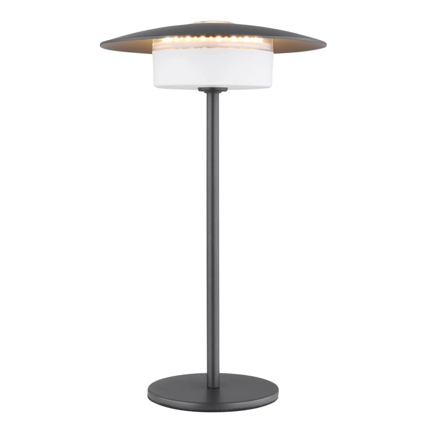 Globo - LED Външна презареждаща се настолна лампа с докосване LED/3W/3,7V 1800/2700/3000K IP44 1800 mAh сива