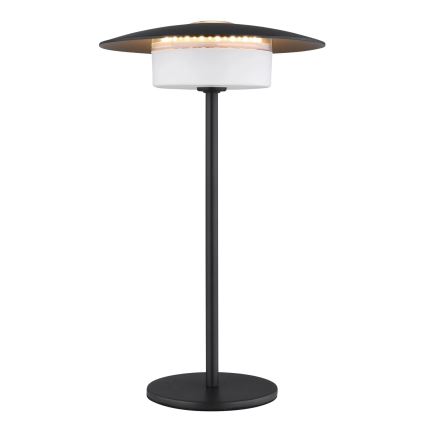 Globo - LED Екстериорна акумулаторна сензорна настолна лампа LED/3W/3,7V 1800/2700/3000K IP44 1800 mAh черен