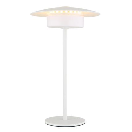 Globo - LED Екстериорна акумулаторна сензорна настолна лампа LED/3W/3,7V 1800/2700/3000K IP44 1800 mAh бял