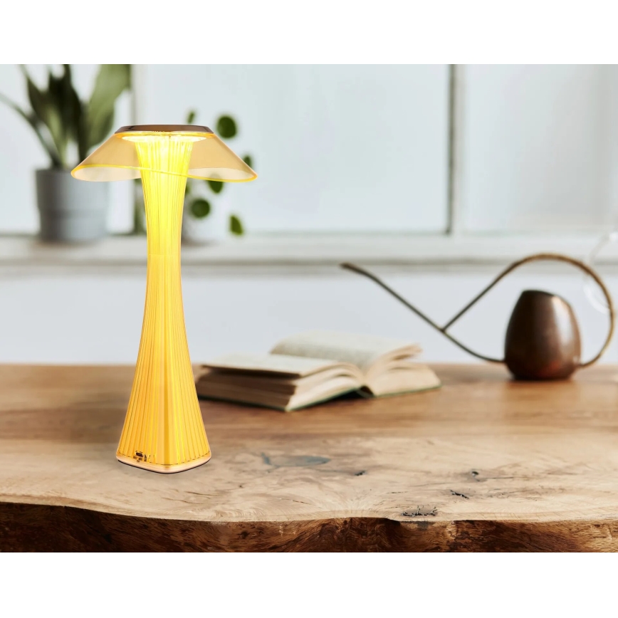 Globo - LED Димируема акумулаторна настолна лампа LED/2,5W/3,7V 1200mAh 2700K/4500K/6500K златист