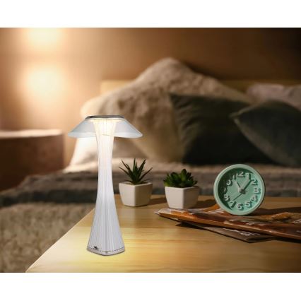 Globo - LED Димируема акумулаторна настолна лампа LED/2,5W/3,7V 1200mAh 2700K/4500K/6500K бял