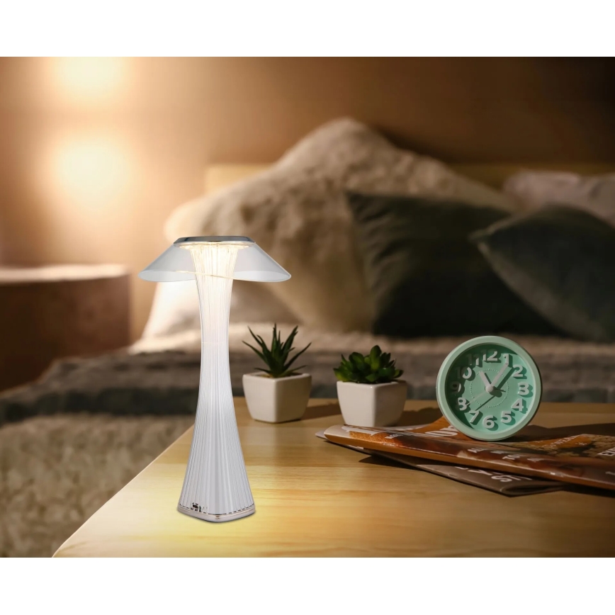 Globo - LED Димируема акумулаторна настолна лампа LED/2,5W/3,7V 1200mAh 2700K/4500K/6500K бял