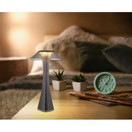 Globo - LED Димируема акумулаторна настолна лампа LED/2,5W/3,7V 1200mAh 2700K/4500K/6500K черен