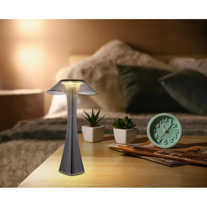 Globo - LED Димируема акумулаторна настолна лампа LED/2,5W/3,7V 1200mAh 2700K/4500K/6500K черен