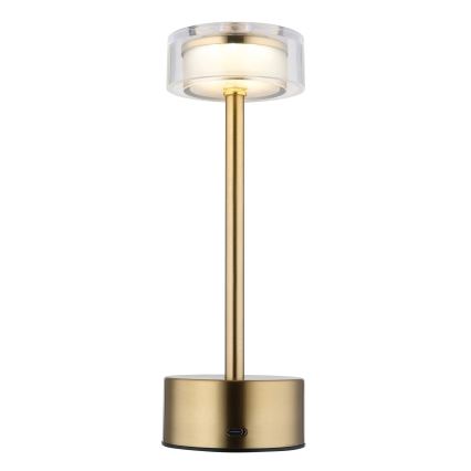 Globo - LED Димируема акумулаторна настолна сензорна лампа LED/2,5W/3,7V 2700/4000/6500K 1800mAh месинг