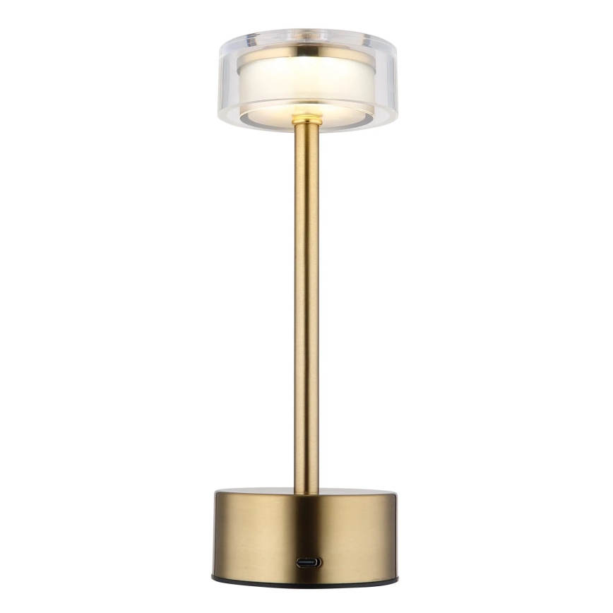 Globo - LED Димируема акумулаторна настолна сензорна лампа LED/2,5W/3,7V 2700/4000/6500K 1800mAh месинг
