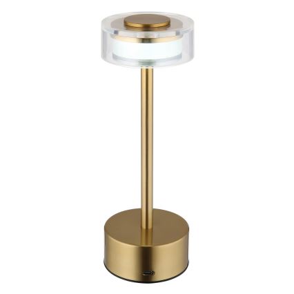 Globo - LED Димируема акумулаторна настолна сензорна лампа LED/2,5W/3,7V 2700/4000/6500K 1800mAh месинг