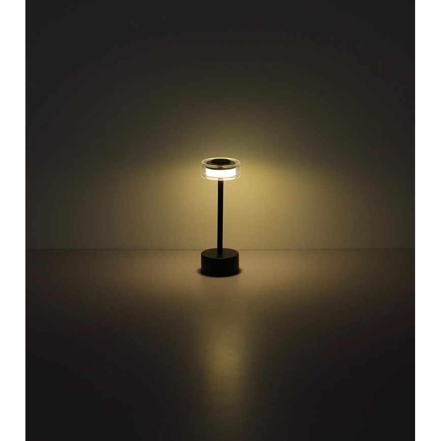 Globo - LED Димируема акумулаторна сензорна настолна лампа LED/2,5W/3,7V 2700/4000/6500K 1800mAh черен