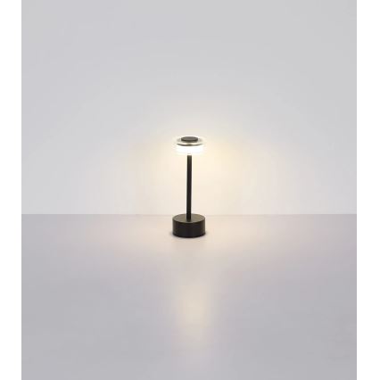 Globo - LED Димируема акумулаторна сензорна настолна лампа LED/2,5W/3,7V 2700/4000/6500K 1800mAh черен