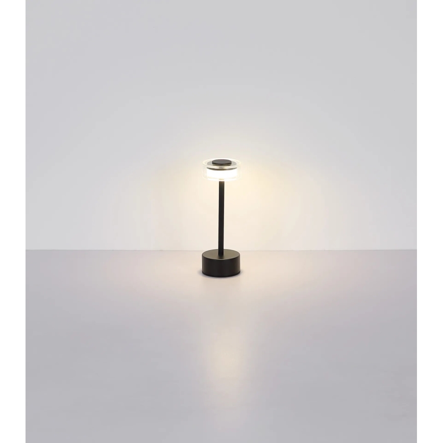 Globo - LED Димируема акумулаторна сензорна настолна лампа LED/2,5W/3,7V 2700/4000/6500K 1800mAh черен