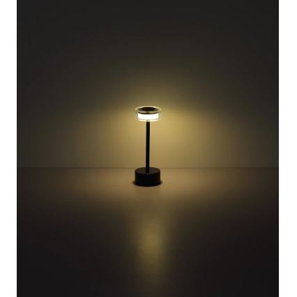Globo - LED Димируема акумулаторна сензорна настолна лампа LED/2,5W/3,7V 2700/4000/6500K 1800mAh черен