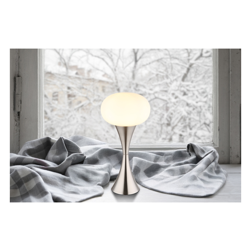 Globo - Настолна лампа 1xE14/25W/230V матов хром