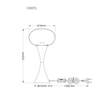 Globo - Настолна лампа 1xE14/25W/230V черен